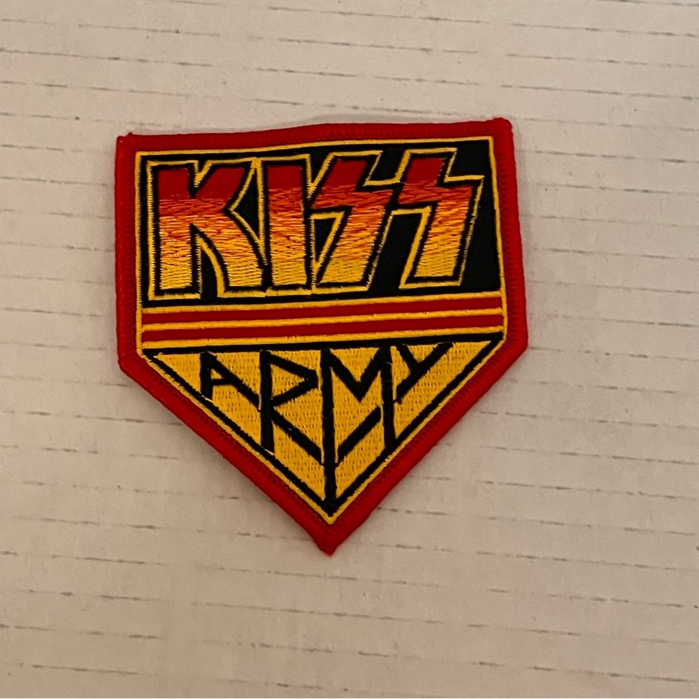 Kiss Army Patch 2007 P-475 Kiss Catalog LTD Red Border Black Yellow Orange